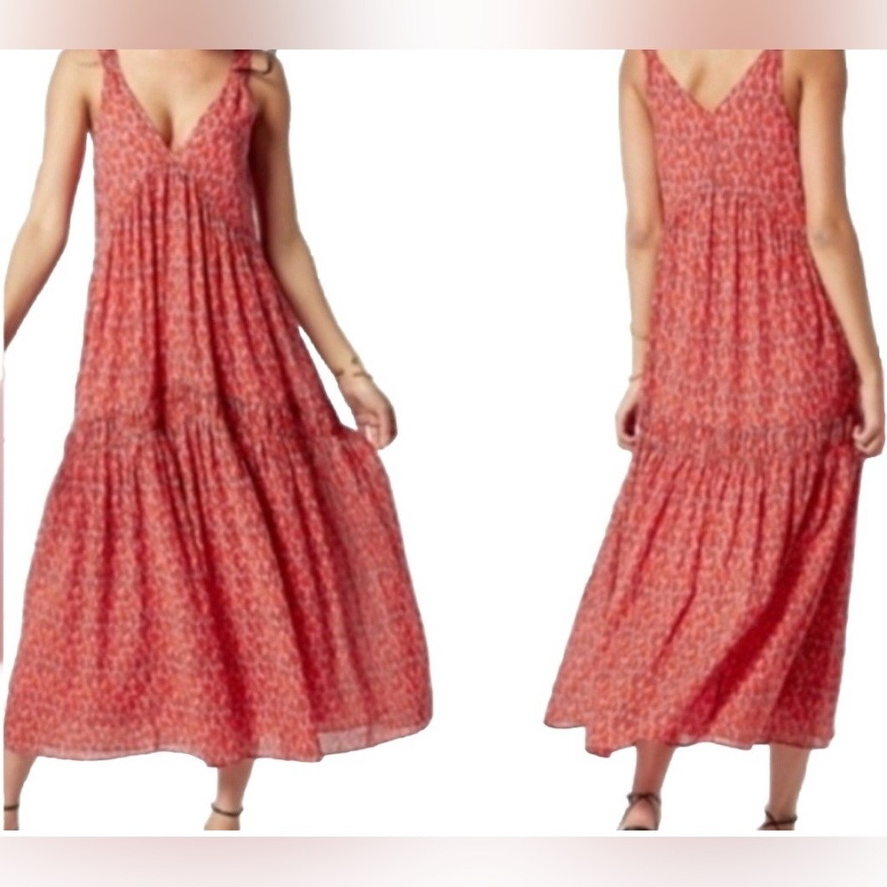 Joie (Anthropologie Elegant Red Maxi Dress
